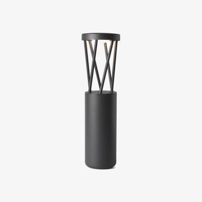 The Range Twist Outdoor Led Bollard Pedestal Lamp - Dark Grey