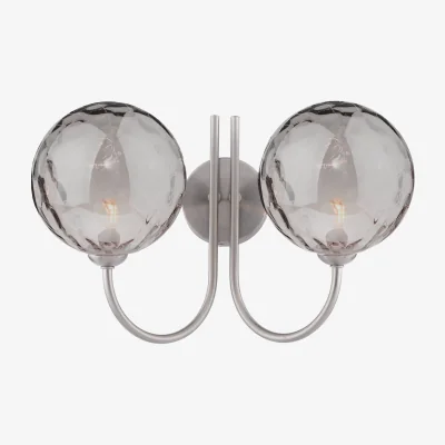 The Range Jared 2 Light Wall Light Satin Nickel