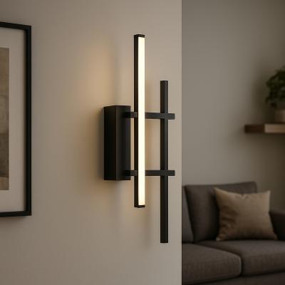 The Range Eglo Trepiliano Metal Black Modern LED Linear Wall Light - Black