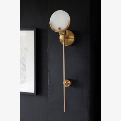 Rockett St George Marble Disc & Brass Wall Light