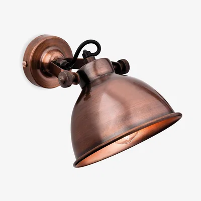 The Range Mantis 1 Light Indoor Dome Wall Light Antique Copper E14 - Antique Copper