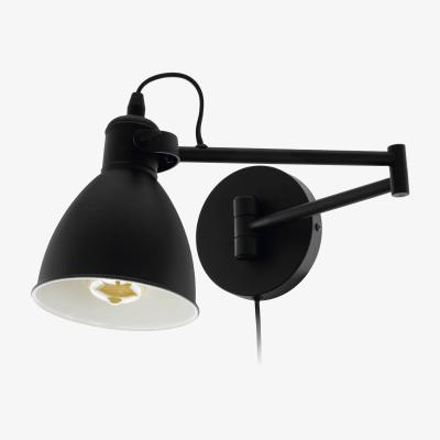 The Range EGLO San Peri Adjustable Black Steel Wall Light - Black