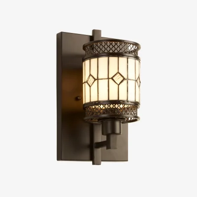 The Range Waldorf Diamond Deco Wall Light - Clear, Brown, Cream