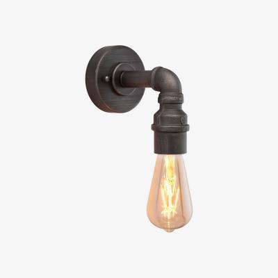 The Range Pipe 1 Light Wall Light Aged Pewter Paint E27 - Aged Pewter Paint