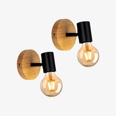 The Range Wall Light Pack of 2 Black - Black
