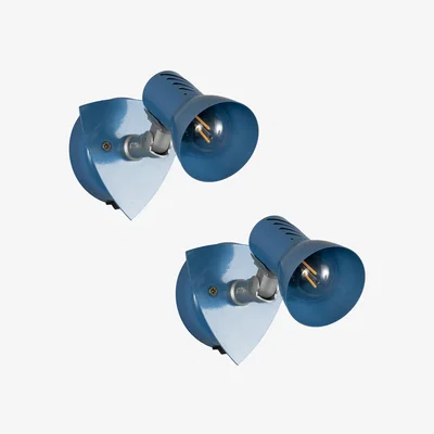 The Range 2 Pack of Scorpio Adjustable Wall Lights - Blue