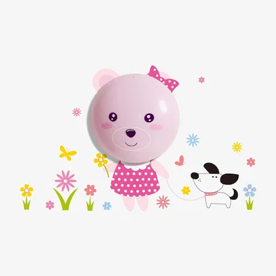 The Range Milagro Childrens Lamp Bear - Pink