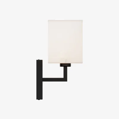The Range Vintage Wall Lamp with Fabric Shade - White