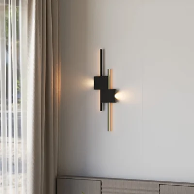 The Range Sleek and Modern LED Wall Light with Plain Design - Black
