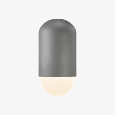 The Range Heka Outdoor Modern Wall Lamp Grey E27 IP54 - Grey