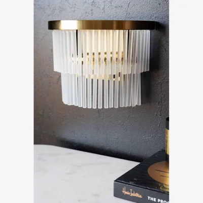 Rockett St George Gold Tiered Glass Wall Light
