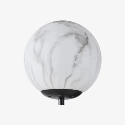 The Range Modern Metal Wall Light with Glass Shade - Black