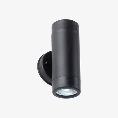 The Range Gale 2lt Outdoor Wall Washer Light - Black Polypropylene And Clear Pc