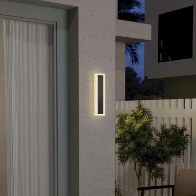 The Range Outdoor IP65 Waterproof Long Wall LED Light - White and Black
