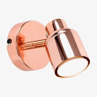 The Range Modern Single Wall Spotlight In Copper Effect Finish - Copper