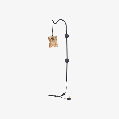 The Range Lifeideas Paper Rope Plug-In Wall Light - Brown&Black
