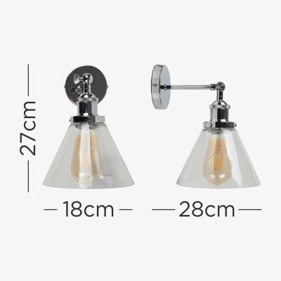 The Range Lloyd Pair of Silver Indoor Wall Lantern - Silver