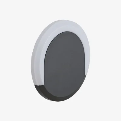 The Range Biard Crescent Halo LED Large Circular Outdoor Wall Light - Black