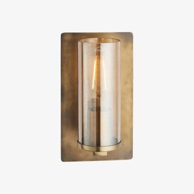 The Range Palermo Wall Lamp Brass Patina Champagne - Brass Patina & Champagne Lustre Glass