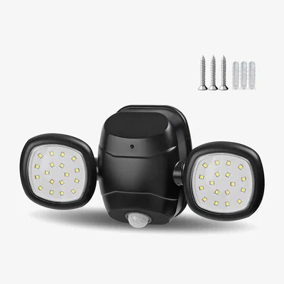 The Range Outdoor PIR Motion Sensor Security Light Waterproof - Black