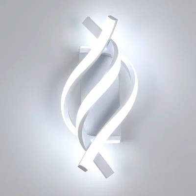 The Range GOECO 3-Light Spiral-shaped Flush Mount Wall Sconce - White / 0.65kg