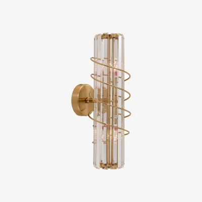The Range Crystal Lampshade Wall Light - Antique Gold
