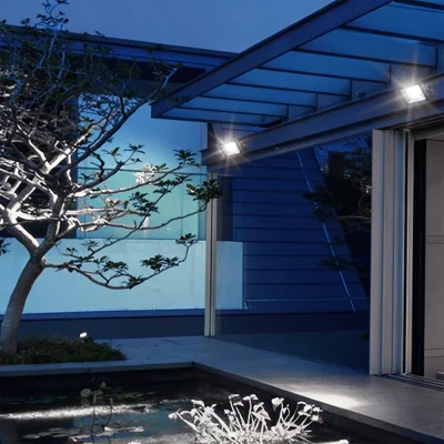 The Range Outdoor Motion Sensor Wall Mounted LED Floodlight - Black / 12cm