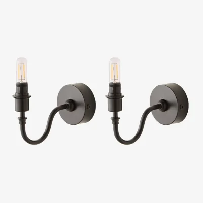 The Range Lowe Metal Portable Rechargeable Wall Light Base Only - Matte Black / 2 - Black