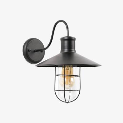 The Range Marina 1 Light Indoor Dome Wall Light - Black
