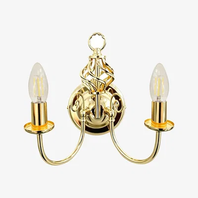 The Range Barley Twist Polished Brass Wall Light - Brass