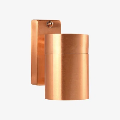 The Range Tin Outdoor Down Wall Lamp Copper GU10 IP54 - Copper