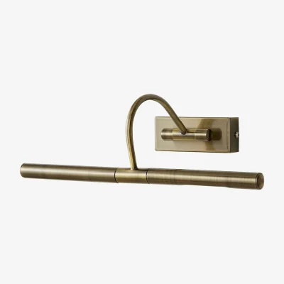 The Range Capri Adjustable Twin Bulb Picture Wall Light - Antique Brass / 1