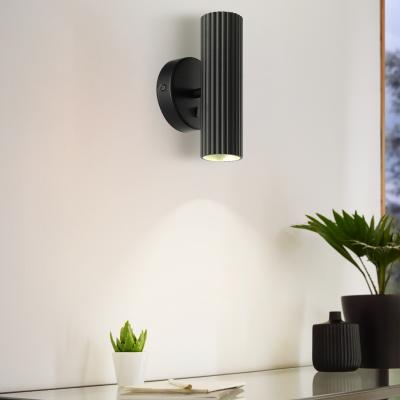 The Range Eglo Portillo Metal Modern Up  Down Wall Light, Black - Black