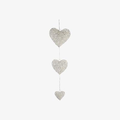 The Range Cotton Hearts with LED - White