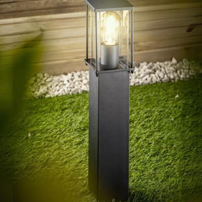 The Range CGC KEMI Dark Grey Anthracite 50cm Rectangular E27 Outdoor Post Light IP44 - grey