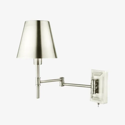 The Range Kensington Swing Arm Wall Light Polished Nickel