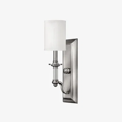 The Range Elstead Lighting Sussex Wall Light Nickel - Nickel