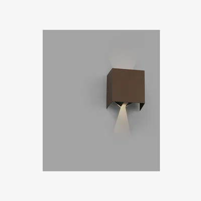 The Range Olan Outdoor LED Up Down Wall Lamp - Brown