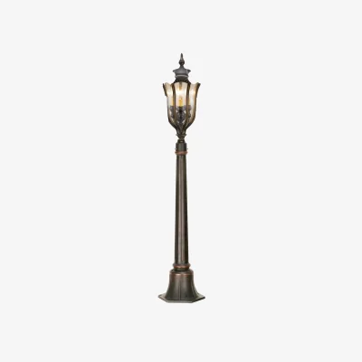 The Range Baton Bollard Light Brown - Brown