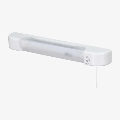 The Range Rise White Led Bathroom Shaver Light - White & Frosted