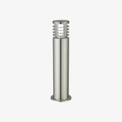 The Range Bloom Brushed Stainless Steel Outdoor Post Light - Stainless Steel & Clear