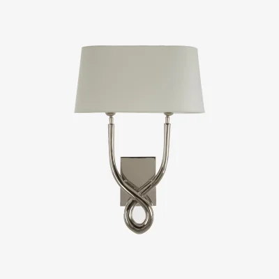 The Range Skye Wall Light with Cross Base - White, Silver