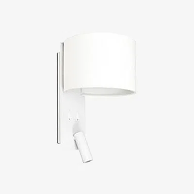 The Range Fold Wall Light with Shade with Reading Light - White