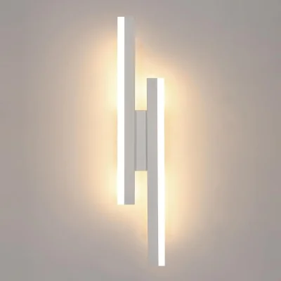 The Range GOECO Wall Light LED Indoor, 16 W Dimmable Wall Lamp 3 Colour Temperatures - White
