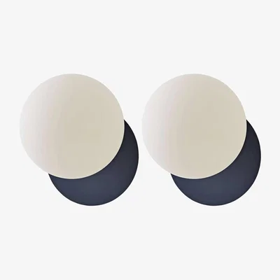 The Range Darla Frosted Globe Bathroom Wall Light - Navy / 2