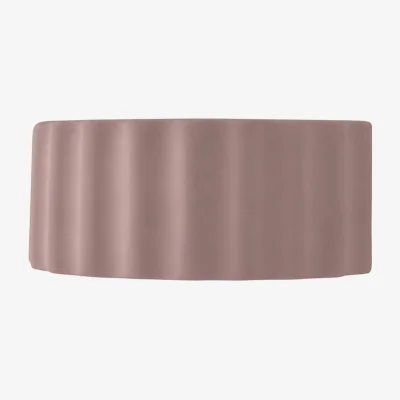 The Range Pablo Ribbed Flush Ceramic Wall Light - Muted Pink