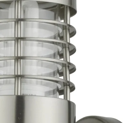 The Range Bloom Brushed Stainless Steel Outdoor Motion Sensor Light - Stainless Steel & Clear
