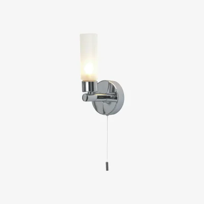 The Range Beta Bathroom Wall Light - Polished Chrome Plate And Frosted Glass Diffuser