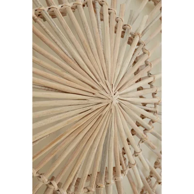 The Range Hestina Medium Woven Rattan Wall Light - Brown