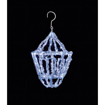 The Range 39cm Soft Acrylic Hanging Lantern with White LEDs - White